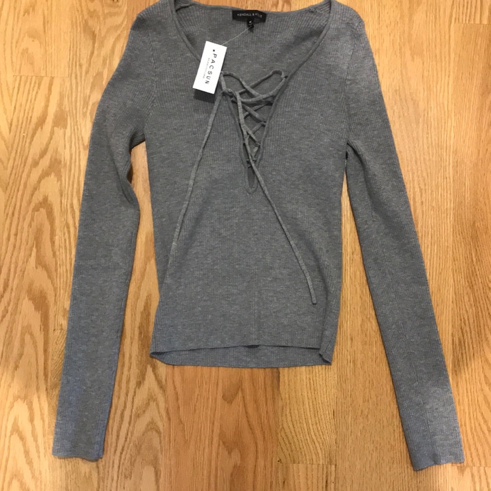 Grey Kendall & Kylie sweater from pacsun